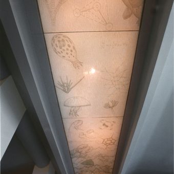 40 foot tall glass water wall installation and maintenance in Groton, CT